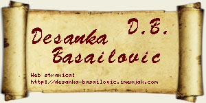 Desanka Basailović vizit kartica